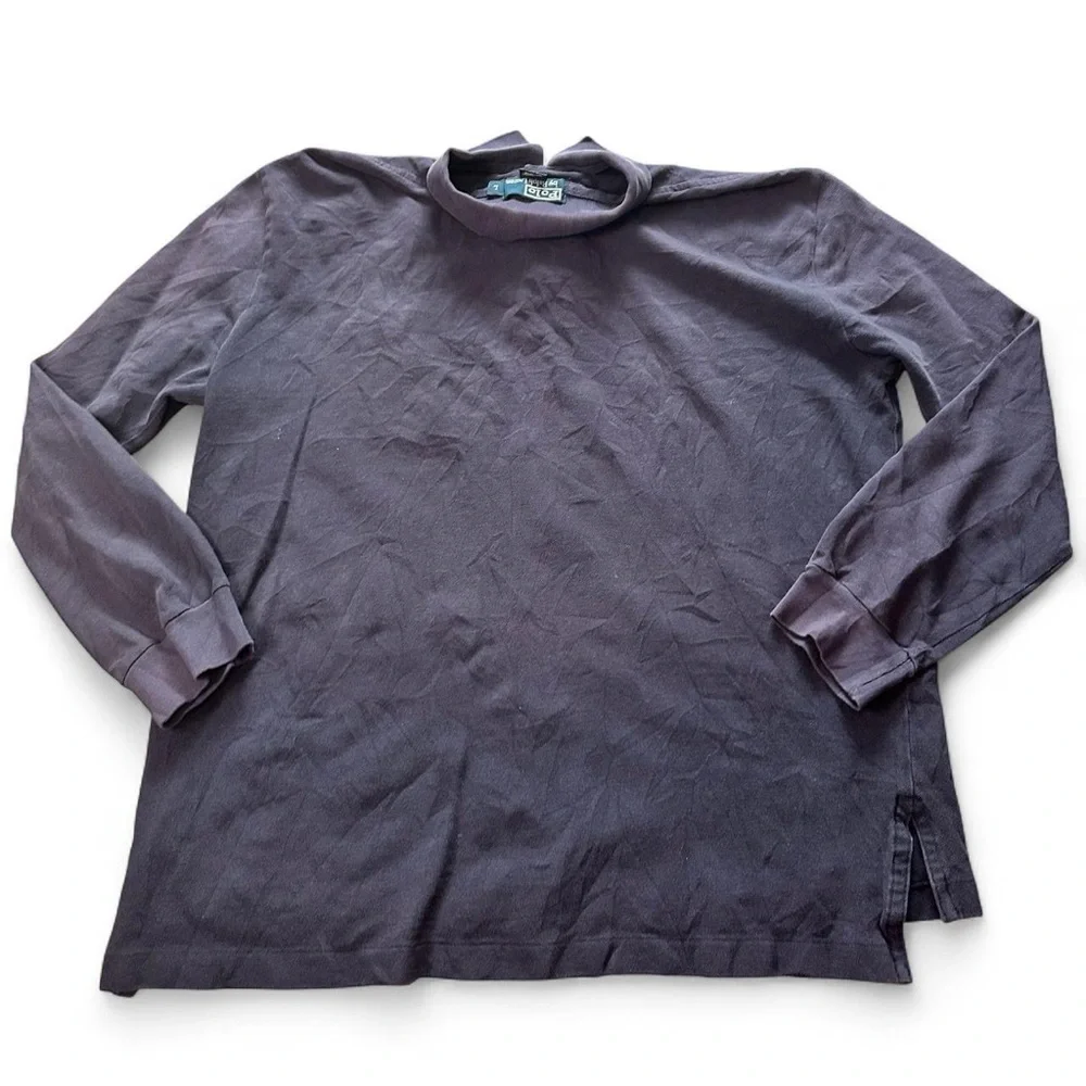 Vintage Polo Ralph Lauren Men’s‎ Navy Bleecker Long Sleeve Rugby Shirt Large
